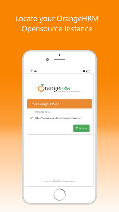 Emulate iPhone app OrangeHRM Open Source using MyAndroid