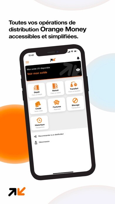 Emulate iPhone app Orange Money Partenaires using MyAndroid