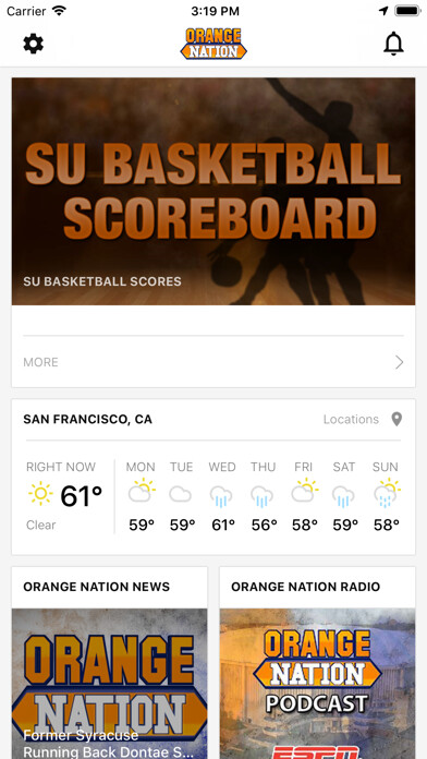 Emulate iPhone app OrangeNation WSYR LocalSYR.com using MyAndroid