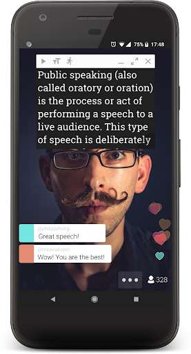 Run android online APK Oratory - teleprompter widget from MyAndroid or emulate Oratory - teleprompter widget using MyAndroid