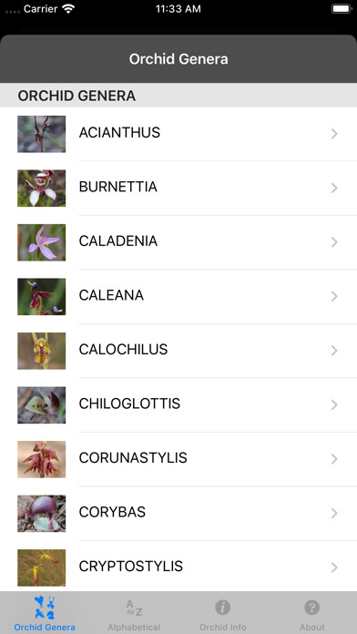 Emulate iPhone app Orchids of Tasmania using MyAndroid Emulate iPhone app Orchids of Tasmania using MyAndroid