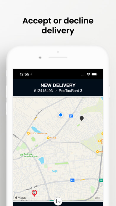 Emulate iPhone app OrderLord Driver using MyAndroid