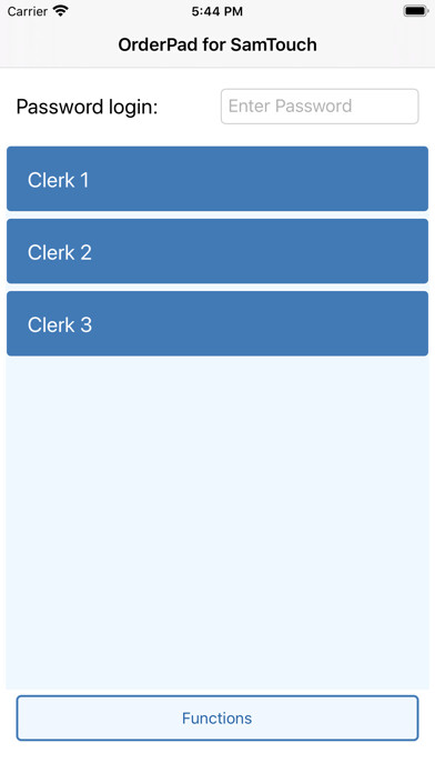 Emulate iPhone app OrderPad for Samtouch using MyAndroid