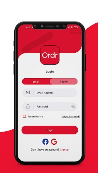 Run android online APK Ordr from MyAndroid or emulate Ordr using MyAndroid