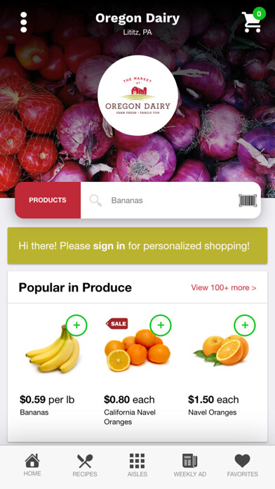 Emulate iPhone app Oregon Dairy using MyAndroid