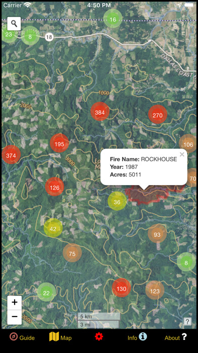 Emulate iPhone app Oregon NW Mushroom Forager Map using MyAndroid