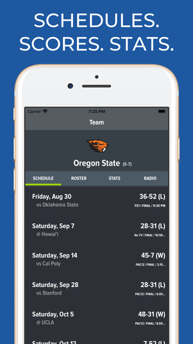 Emulate iPhone app Oregon State Football using MyAndroid