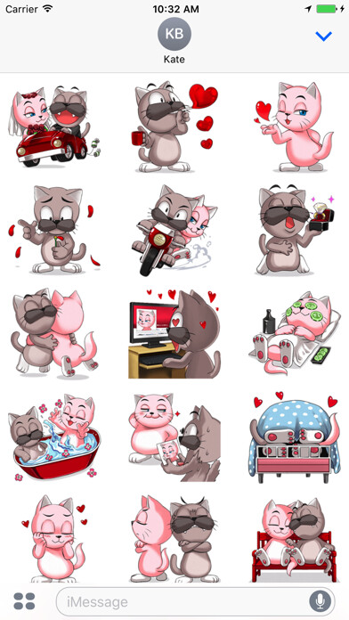 Emulate iPhone app Oreo In Love 2 - Cute cat stickers for iMessage using MyAndroid Emulate iPhone app Oreo In Love 2 - Cute cat stickers for iMessage using MyAndroid