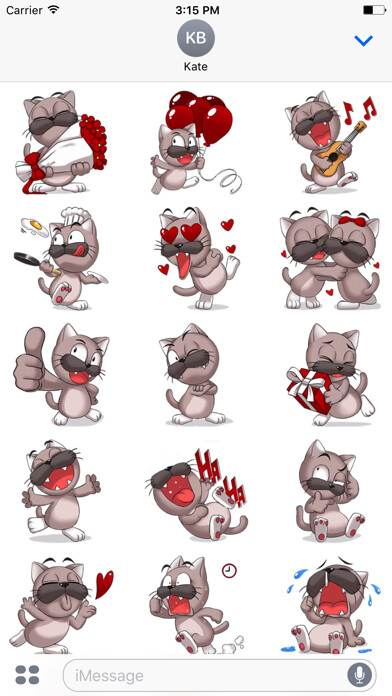 Emulate iPhone app Oreo In Love - Cute cat stickers for iMessage using MyAndroid Emulate iPhone app Oreo In Love - Cute cat stickers for iMessage using MyAndroid