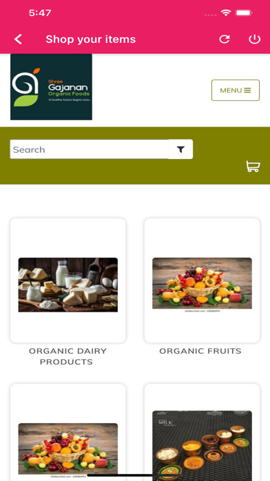 Emulate iPhone app Organic Jalgaon using MyAndroid