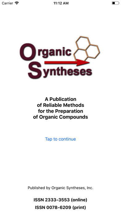 Emulate iPhone app Organic Syntheses using MyAndroid