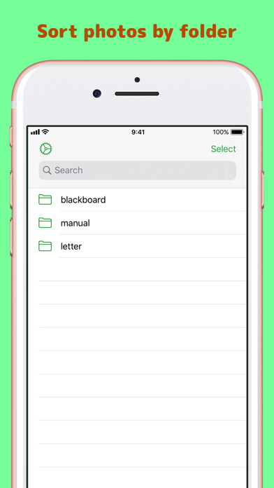 Emulate iPhone app Organize photos using MyAndroid