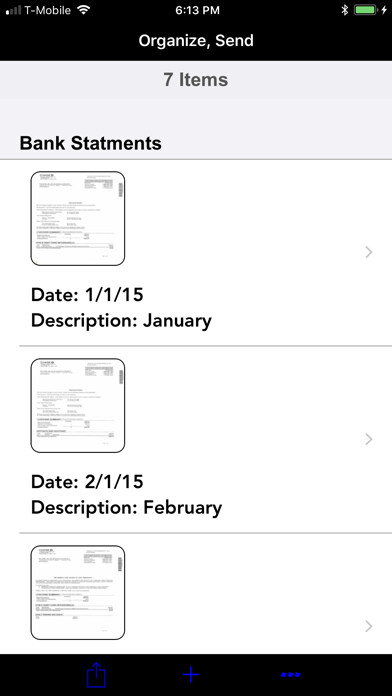 Emulate iPhone app Organize, Send using MyAndroid