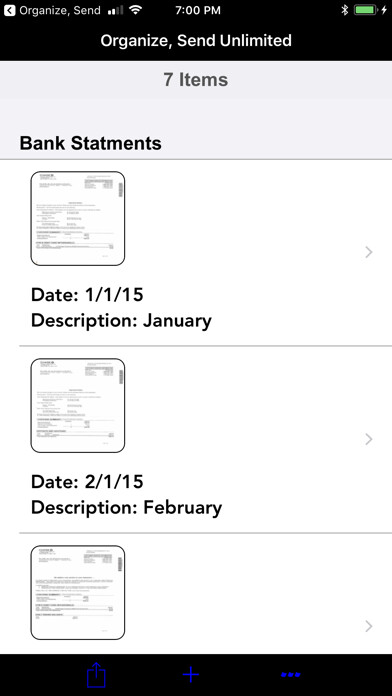 Emulate iPhone app Organize, Send Unlimited using MyAndroid