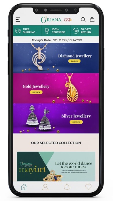 Emulate iPhone app Oriana.com by GRT Jewellers using MyAndroid Emulate iPhone app Oriana.com by GRT Jewellers using MyAndroid