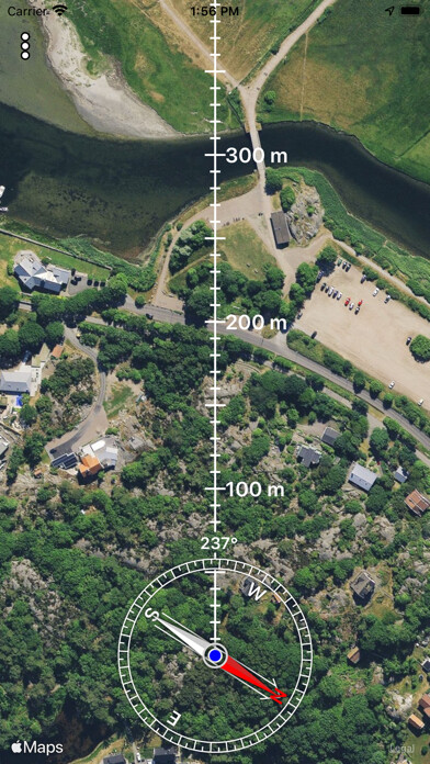 Emulate iPhone app Orienteering Compass & Map using MyAndroid