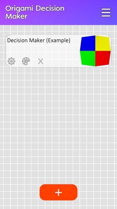 Emulate iPhone app Origami Decision Maker using MyAndroid