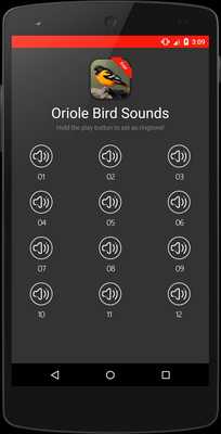 Emulate Android APK Oriole Bird Sound Ringtones
