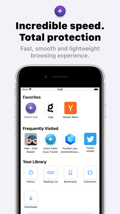 Emulate iPhone app Orion Browser by Kagi using MyAndroid Emulate iPhone app Orion Browser by Kagi using MyAndroid