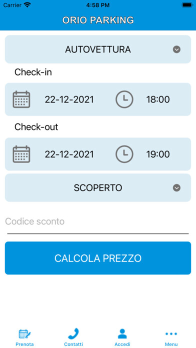 Emulate iPhone app Orio Parking using MyAndroid