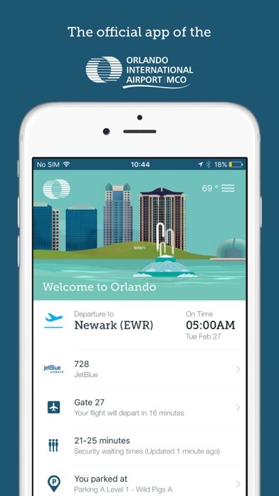 Emulate iPhone app Orlando MCO using MyAndroid