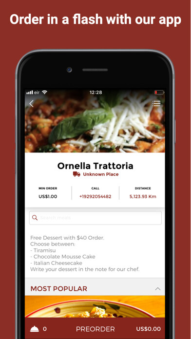 Emulate iPhone app Ornella Trattoria using MyAndroid Emulate iPhone app Ornella Trattoria using MyAndroid