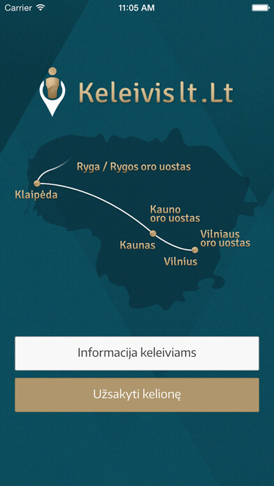 Emulate iPhone app Oro uostų ekspresas:KeleivisLT using MyAndroid