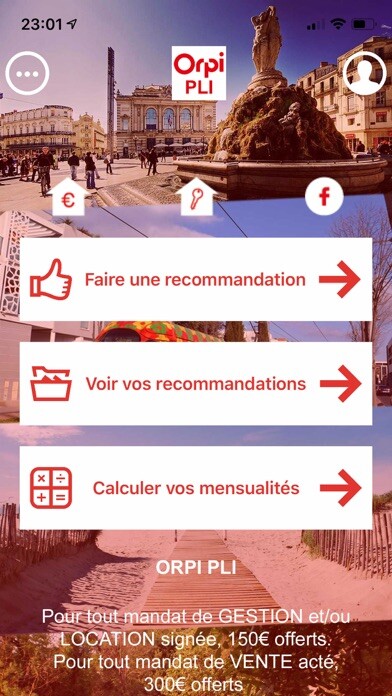 Emulate iPhone app ORPI PLI Immobilier using MyAndroid