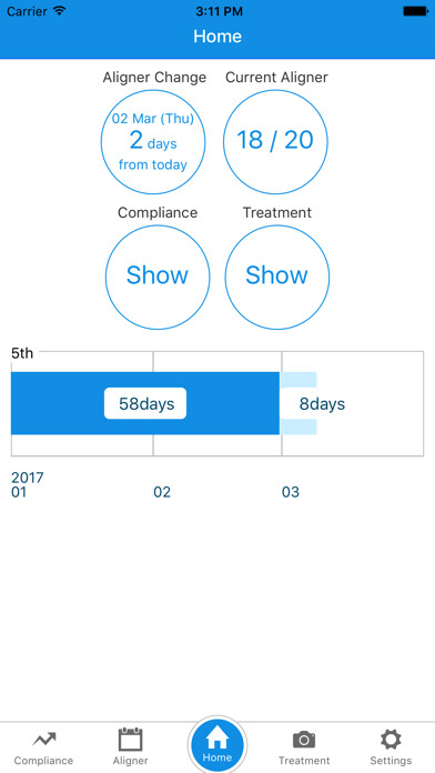 Emulate iPhone app OrthoComm Aligner Management using MyAndroid