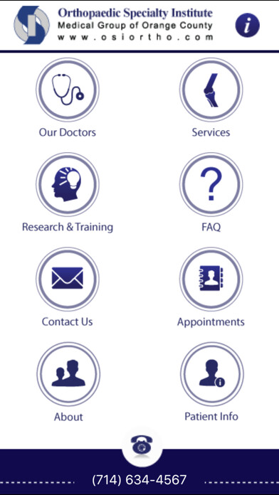 Emulate iPhone app Orthopaedic Specialty Institute using MyAndroid Emulate iPhone app Orthopaedic Specialty Institute using MyAndroid