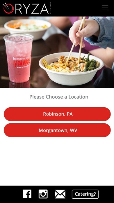 Emulate iPhone app ORYZA Asian Grill using MyAndroid