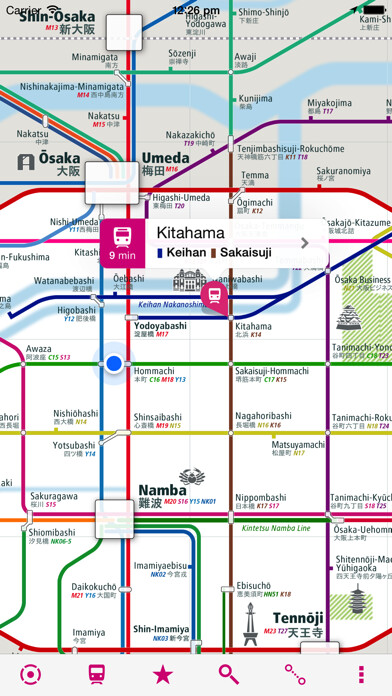 Emulate iPhone app Osaka Rail Map Lite using MyAndroid Emulate iPhone app Osaka Rail Map Lite using MyAndroid