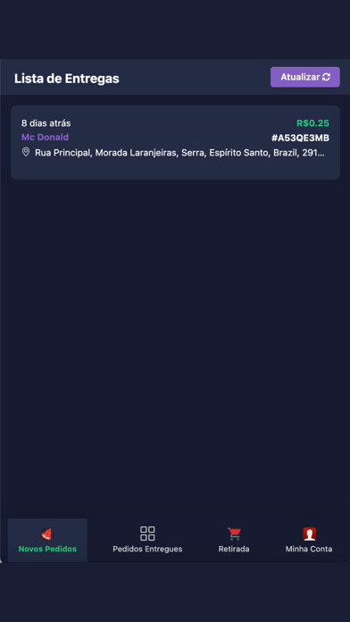 Emulate iPhone app Os Bares Entregador using MyAndroid Emulate iPhone app Os Bares Entregador using MyAndroid
