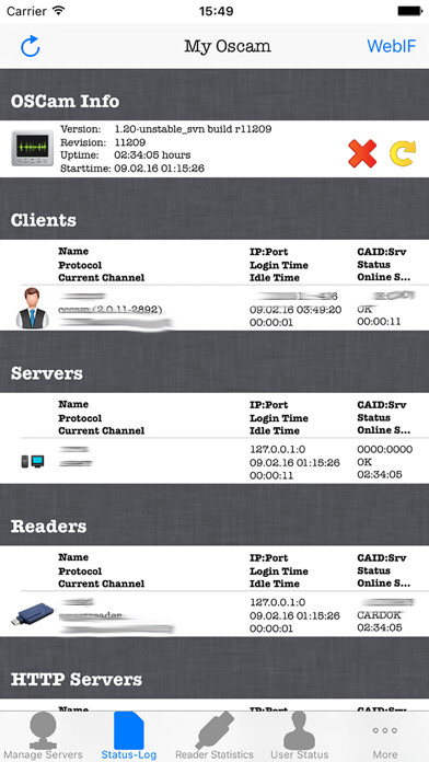 Emulate iPhone app OSCam Viewer using MyAndroid Emulate iPhone app OSCam Viewer using MyAndroid