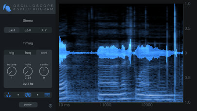 Emulate iPhone app Oscilloscope & Spectrogram using MyAndroid Emulate iPhone app Oscilloscope & Spectrogram using MyAndroid