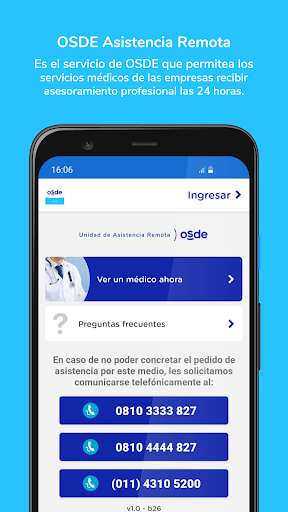 Run android online APK OSDE - Unidad de Asistencia Remota (UAR) from MyAndroid or emulate OSDE - Unidad de Asistencia Remota (UAR) using MyAndroid
