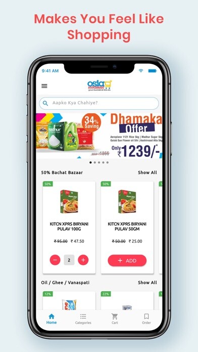 Emulate iPhone app Osia Mart - Online Grocery using MyAndroid Emulate iPhone app Osia Mart - Online Grocery using MyAndroid