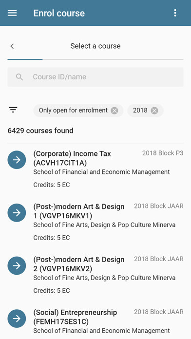 Emulate iPhone app OSIRIS Hanzehogeschool using MyAndroid