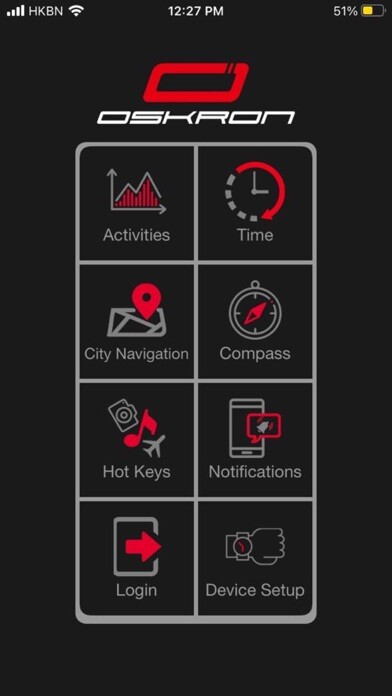Emulate iPhone app Oskron Ana-Digi SmartWatch using MyAndroid