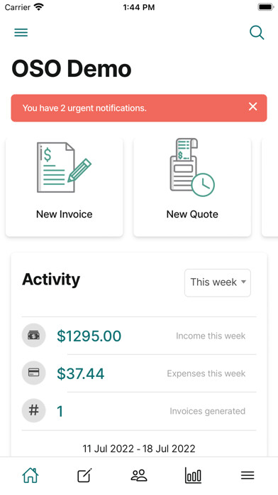 Emulate iPhone app OSOBooks - Invoices/Accounting using MyAndroid Emulate iPhone app OSOBooks - Invoices/Accounting using MyAndroid