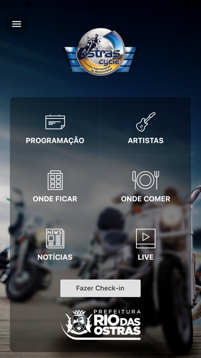 Emulate iPhone app Ostrascycle Rio das Ostras using MyAndroid