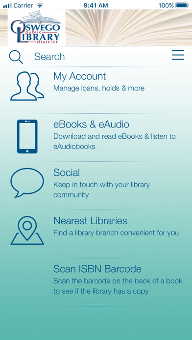 Emulate iPhone app Oswego Public Library District using MyAndroid Emulate iPhone app Oswego Public Library District using MyAndroid