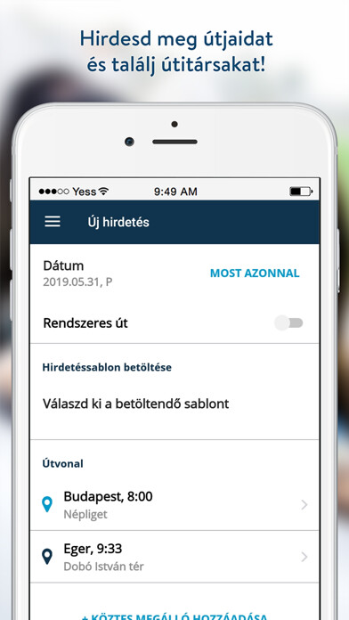 Emulate iPhone app Oszkar telekocsi using MyAndroid