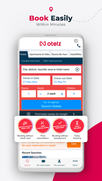 Run android online APK Otelz.com - Booking from MyAndroid or emulate Otelz.com - Booking using MyAndroid