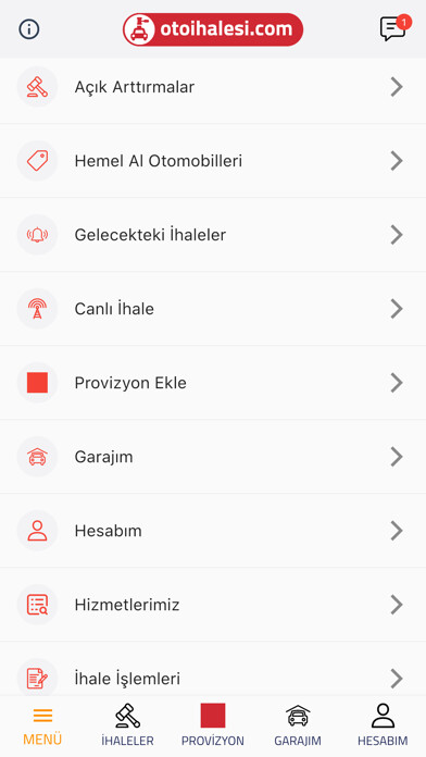 Emulate iPhone app Oto İhalesi using MyAndroid
