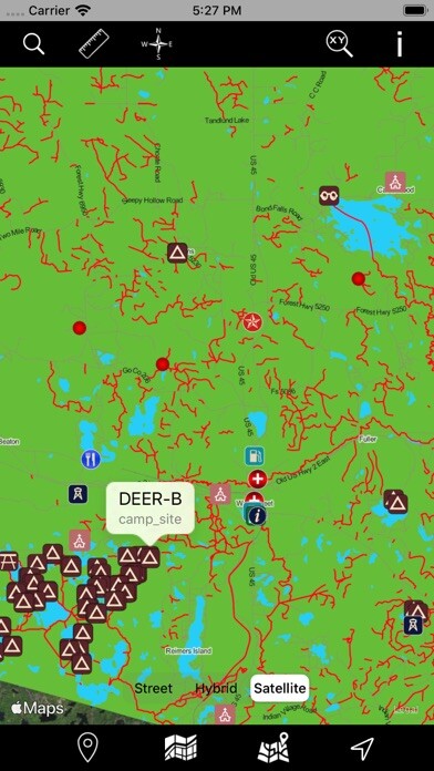 Emulate iPhone app Ottawa National Forest – GPS using MyAndroid
