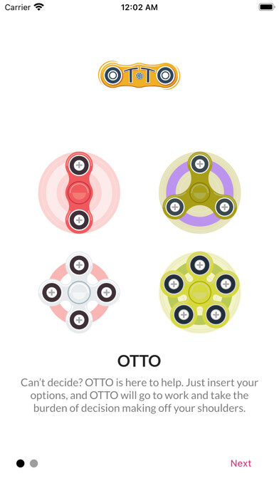 Emulate iPhone app OTTO - Random Choice Picker using MyAndroid