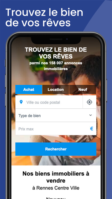 Emulate iPhone app Ouestfrance-immo using MyAndroid
