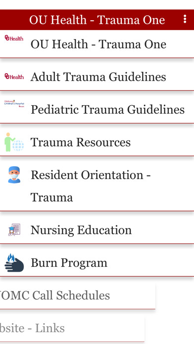 Emulate iPhone app OU Health - Trauma One using MyAndroid Emulate iPhone app OU Health - Trauma One using MyAndroid