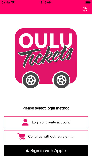 Emulate iPhone app Oulu Tickets using MyAndroid